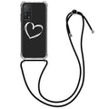 kwmobile Necklace Case kompatibel mit Xiaomi Mi 10T / Mi 10T Pro Hülle - Silikon Cover mit Handykette Transparent Dschungel
