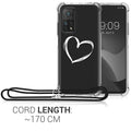 kwmobile Necklace Case kompatibel mit Xiaomi Mi 10T / Mi 10T Pro Hülle - Silikon Cover mit Handykette Transparent Dschungel
