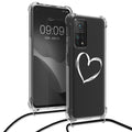 kwmobile Necklace Case kompatibel mit Xiaomi Mi 10T / Mi 10T Pro Hülle - Silikon Cover mit Handykette Transparent Dschungel