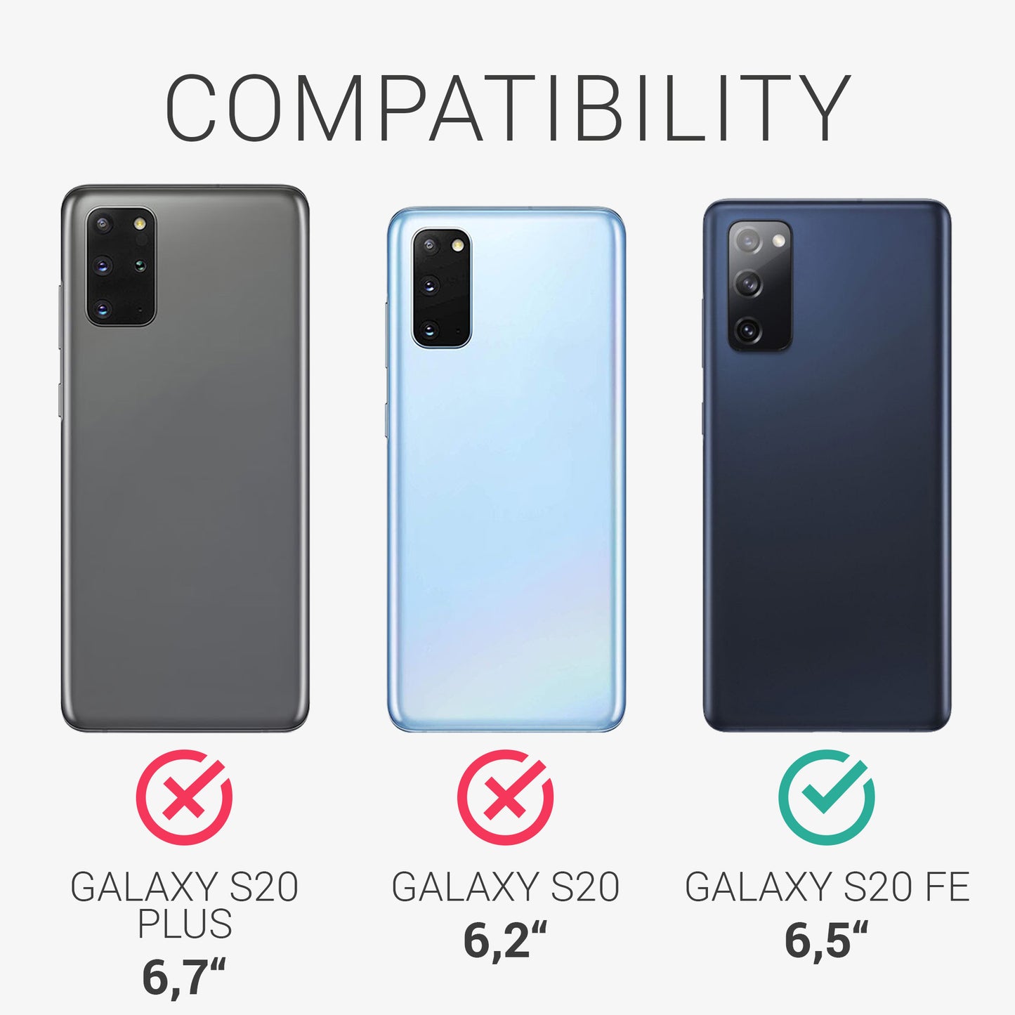 kwmobile Handyhülle für Samsung Galaxy S20 FE Hülle Silikon Case Schutzhülle Cover
