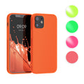 kwmobile Hülle kompatibel mit Apple iPhone 12 / iPhone 12 Pro Hülle - weiches TPU Silikon Case - Cover geeignet für kabelloses Laden - Neon Blau Neon Blau  