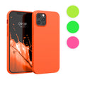 kwmobile Hülle kompatibel mit Apple iPhone 12 Pro Max Hülle - weiches TPU Silikon Case - Cover geeignet für kabelloses Laden - Neon Pink Neon Pink  