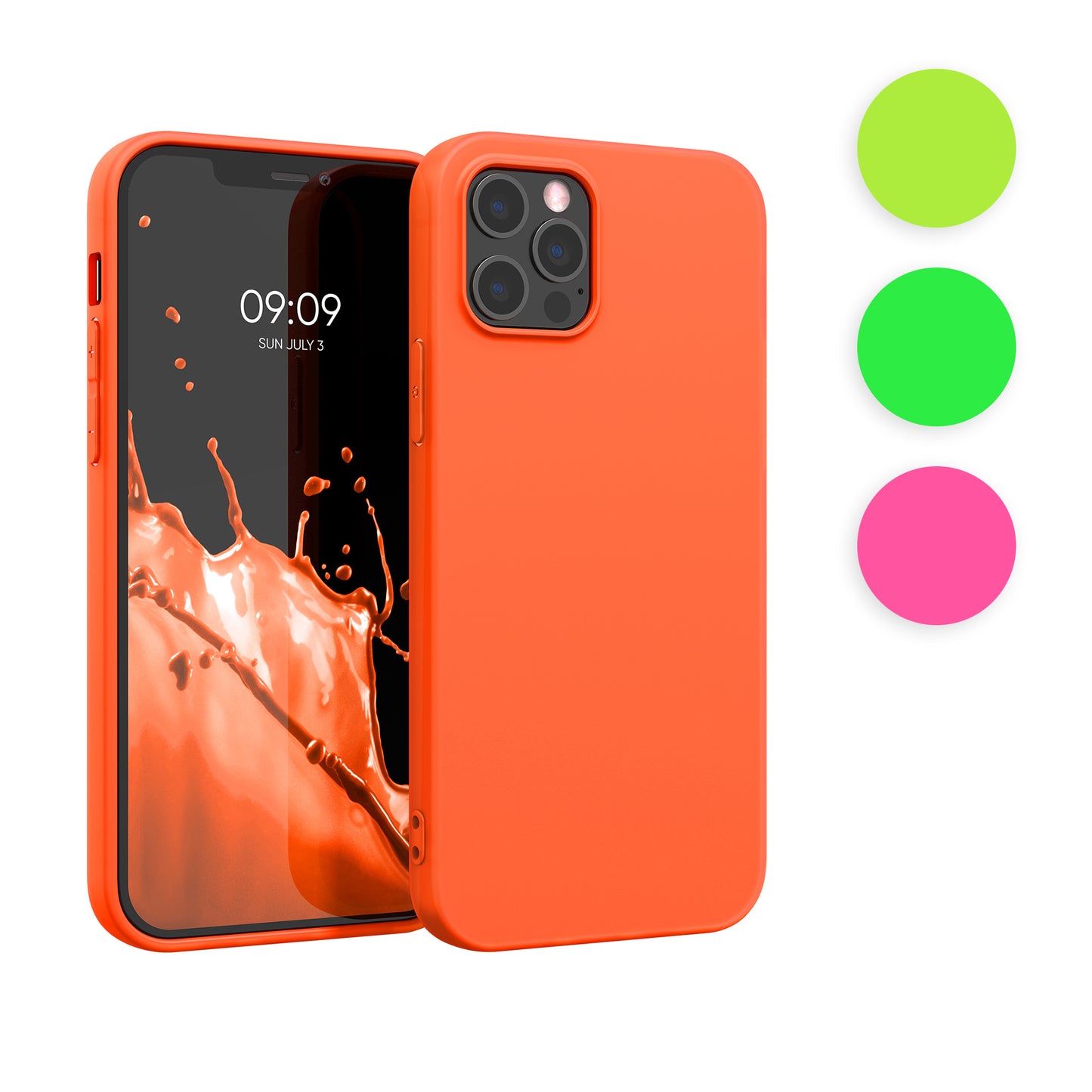 kwmobile Hülle kompatibel mit Apple iPhone 12 Pro Max Hülle - weiches TPU Silikon Case - Cover geeignet für kabelloses Laden - Neon Pink Neon Pink  