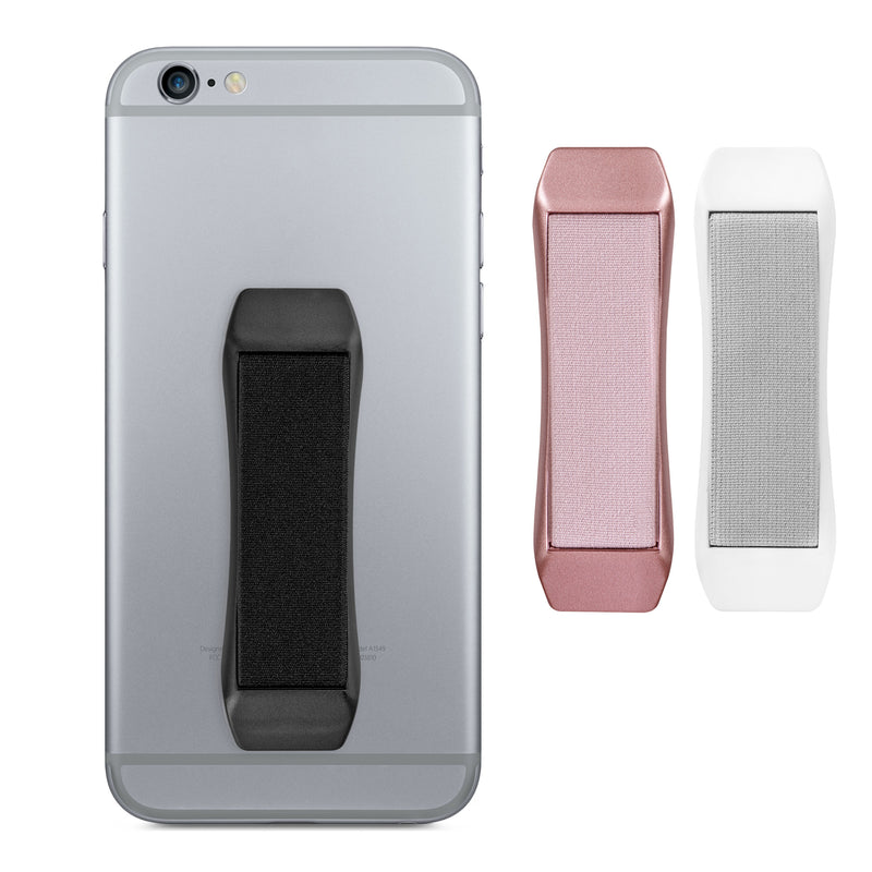 kwmobile Smartphone Fingerhalter 3er Set - Handy Fingerhalterung für bessere Einhandbedienung - 3x Handyhalter Finger Halter - Halterung Schwarz Schwarz  