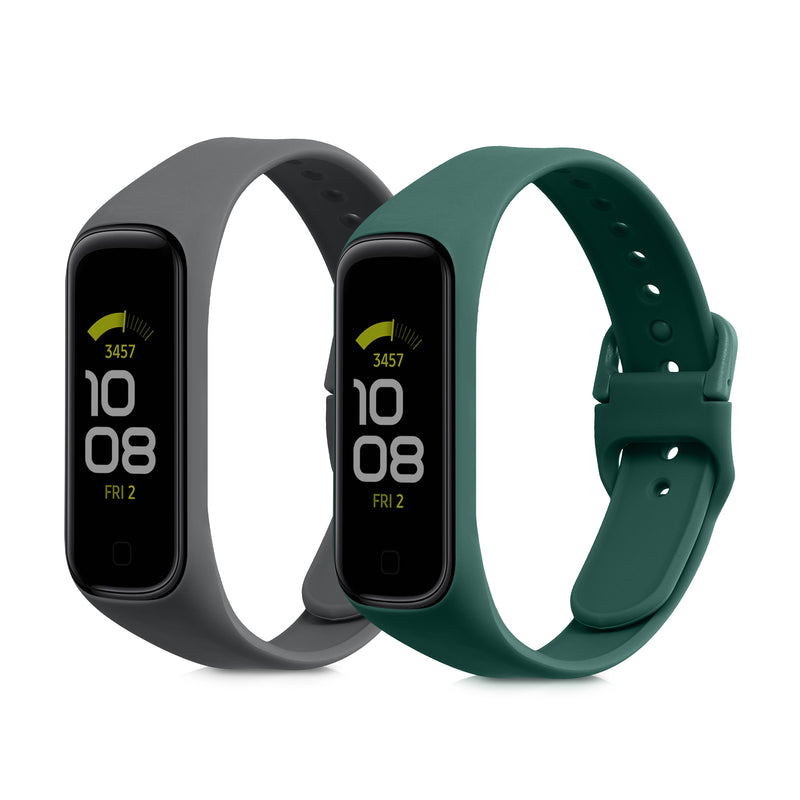 kwmobile Uhrenarmband für Samsung Galaxy Fit 2 Armband Fitnesstracker Band Set Ersatzarmband Smartwatch