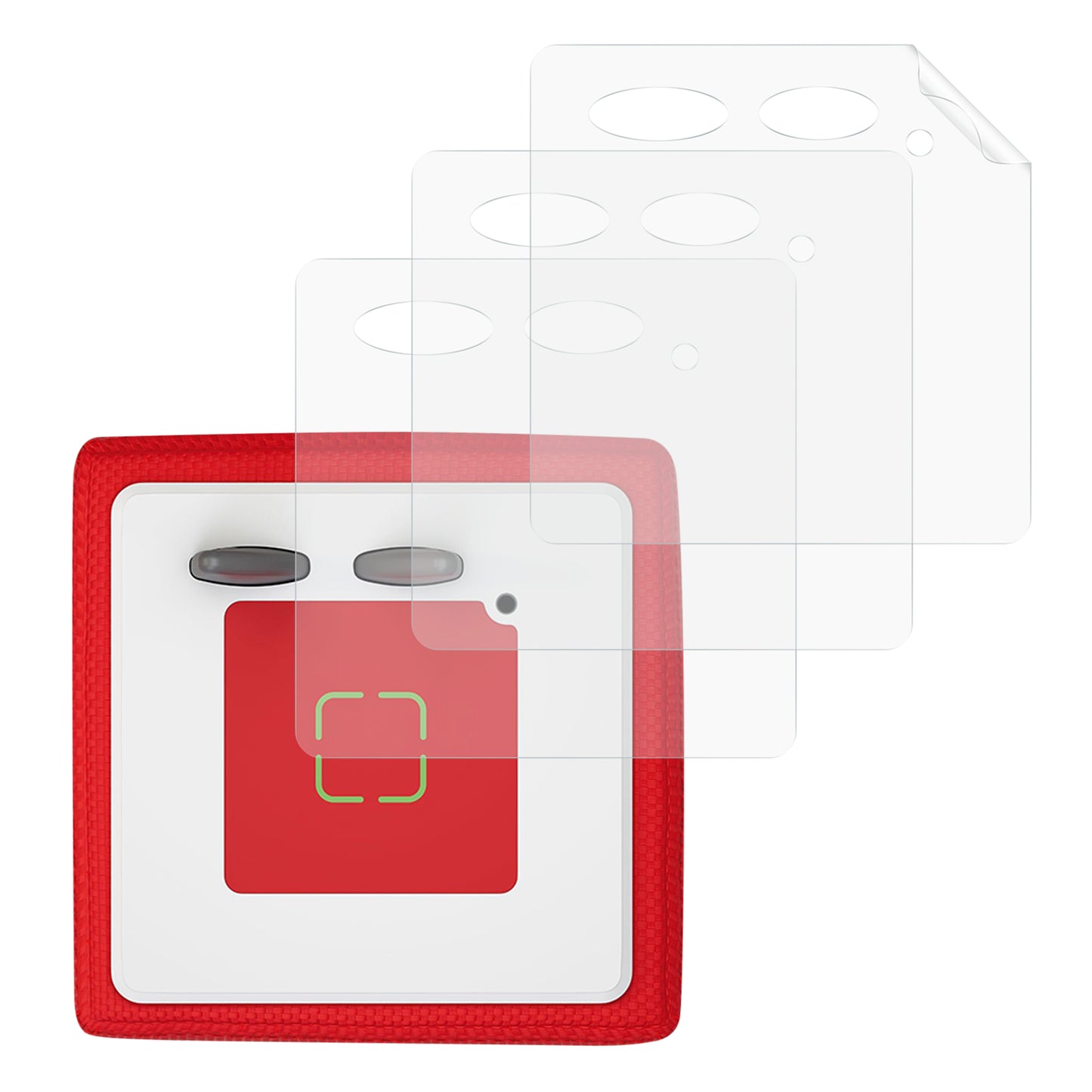 kwmobile 3x Aufkleber Folien kompatibel mit Toniebox - Sticker Schutzfolien Set selbstklebend - Transparent Transparent  