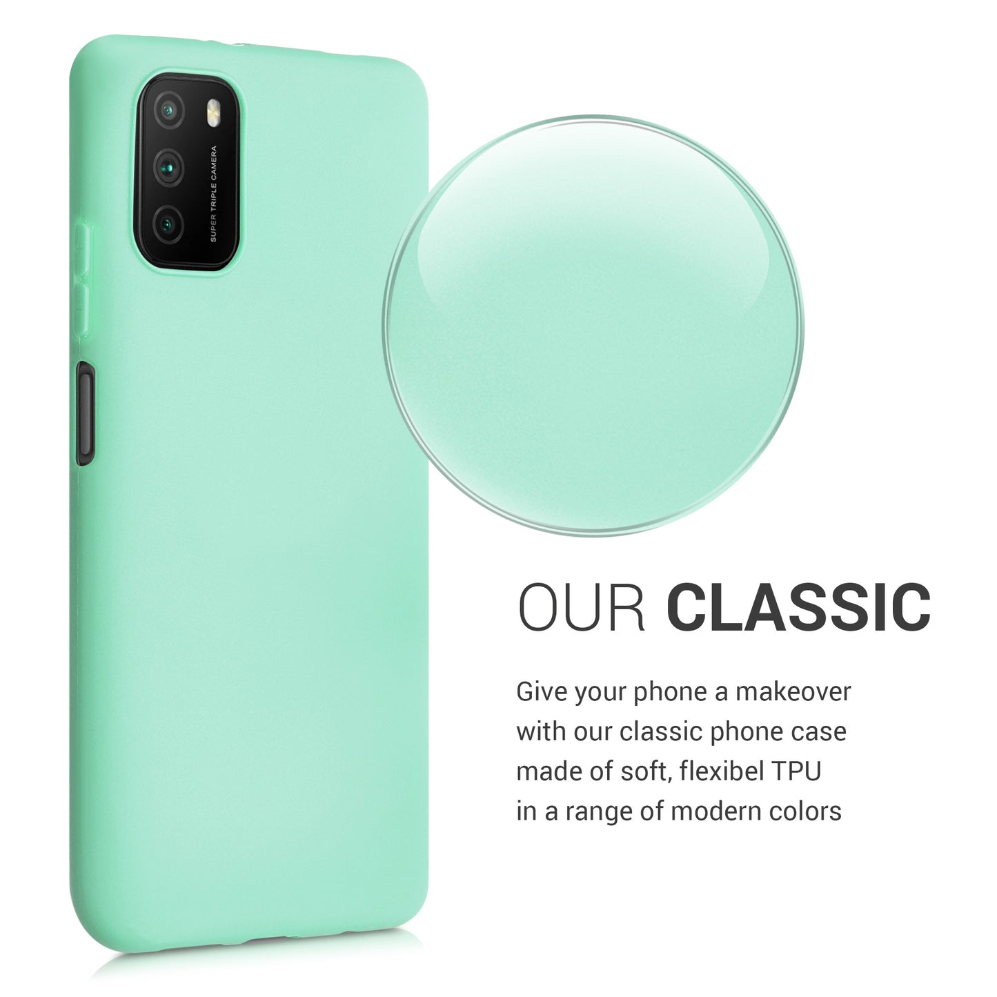kwmobile Handyhülle für Xiaomi Poco M3 - Kabelloses Laden - Schutzhülle Cover