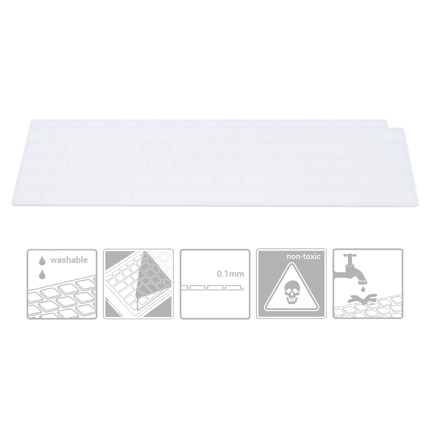 kwmobile Tastaturschutz AZERTY (Frankreich, Belgien) kompatibel mit Apple MacBook Air 13" 2018 2019 2020 A1932
