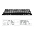 Silikon Tastaturschutz QWERTY (Spanien) kompatibel mit Apple MacBook Air 13" 2018 2019 2020 A1932