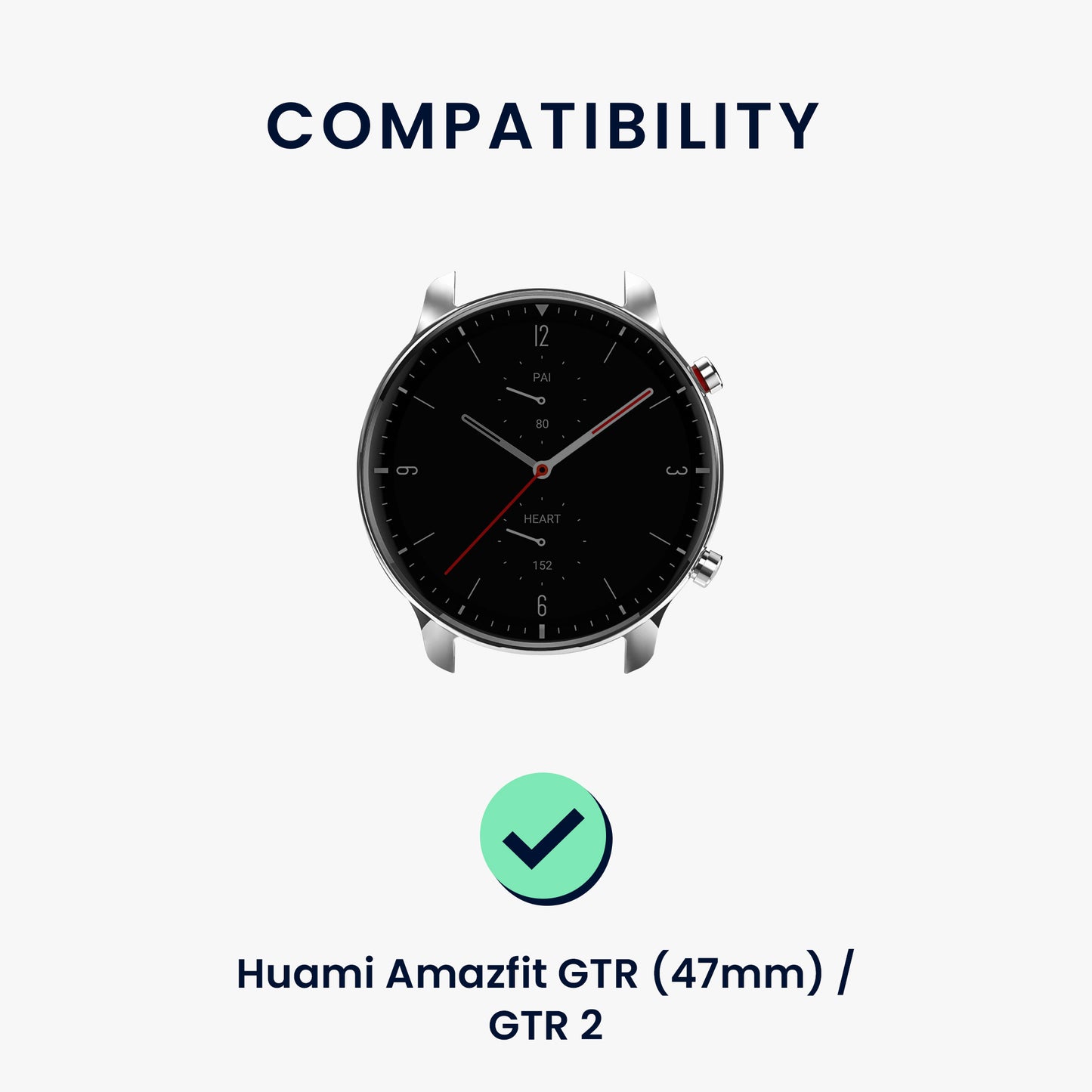 kwmobile Uhrenarmband für Huami Amzfit GTR / GTR 2 / GTR 3 / GTR 4 Armband Ersatzarmband für Fitnesstracker mit Uhrenverschluss Wechselarmband Smartwatch