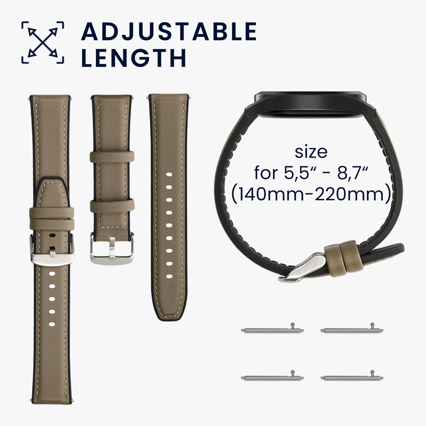 kwmobile Uhrenarmband für Huami Amzfit GTR / GTR 2 / GTR 3 / GTR 4 Armband Ersatzarmband für Fitnesstracker mit Uhrenverschluss Wechselarmband Smartwatch
