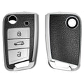 kwmobile Autoschlüssel Hülle kompatibel mit VW Golf 7 MK7 3-Tasten Autoschlüssel - Schlüsselhülle Cover