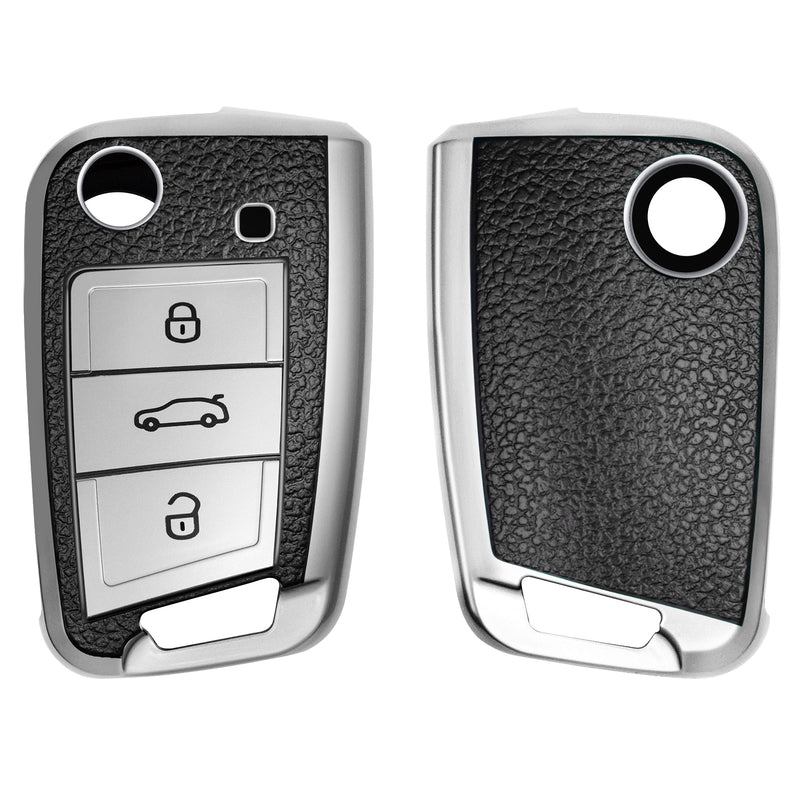 kwmobile Autoschlüssel Hülle kompatibel mit VW Golf 7 MK7 3-Tasten Autoschlüssel - Schlüsselhülle Cover