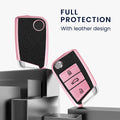 kwmobile Autoschlüssel Hülle kompatibel mit VW Golf 7 MK7 3-Tasten Autoschlüssel - Schlüsselhülle Cover