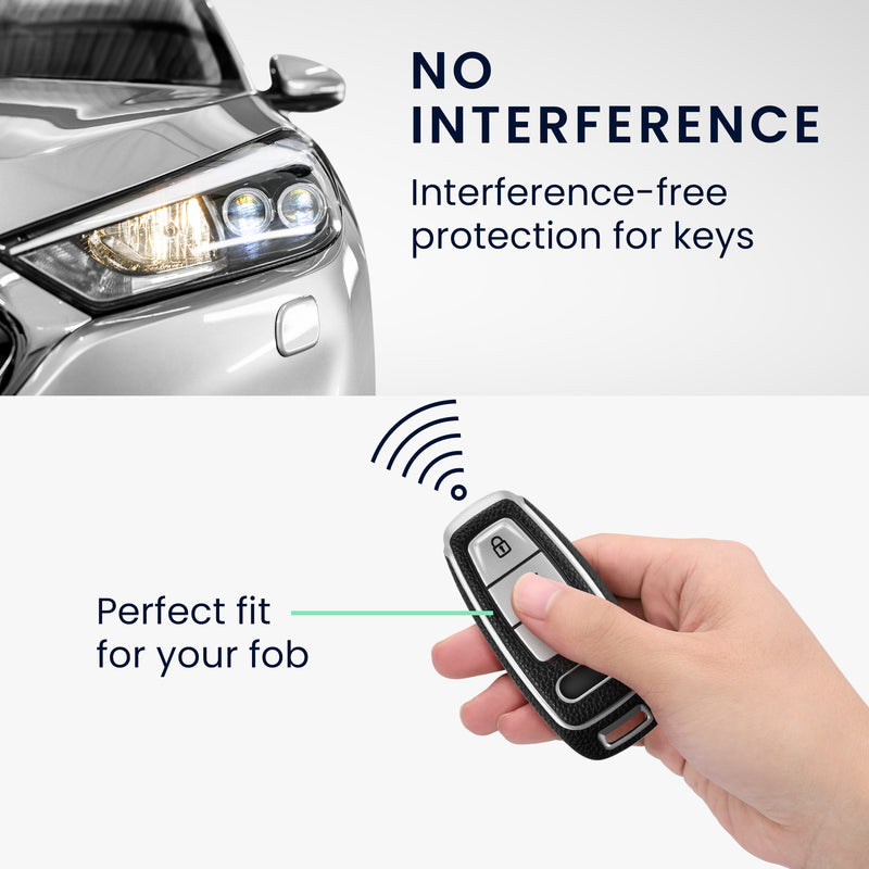 kwmobile Autoschlüssel Hülle kompatibel mit Audi A6 A7 A8 Q7 Q8 3-Tasten Autoschlüssel Keyless - Schlüsselhülle Cover