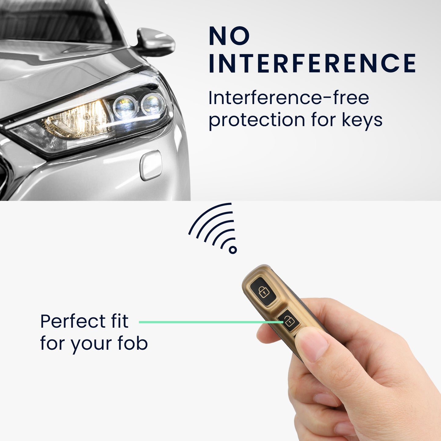 kwmobile Autoschlüssel Hülle kompatibel mit Kia 3-Tasten Smart Key Autoschlüssel - Schlüsselhülle Cover