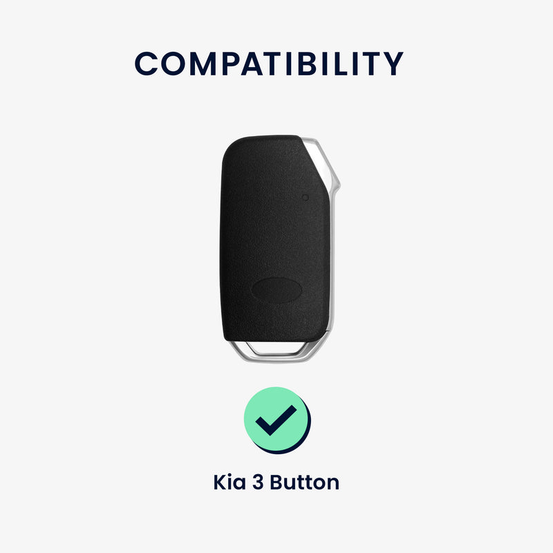 kwmobile Autoschlüssel Hülle kompatibel mit Kia 3-Tasten Smart Key Autoschlüssel - Schlüsselhülle Cover