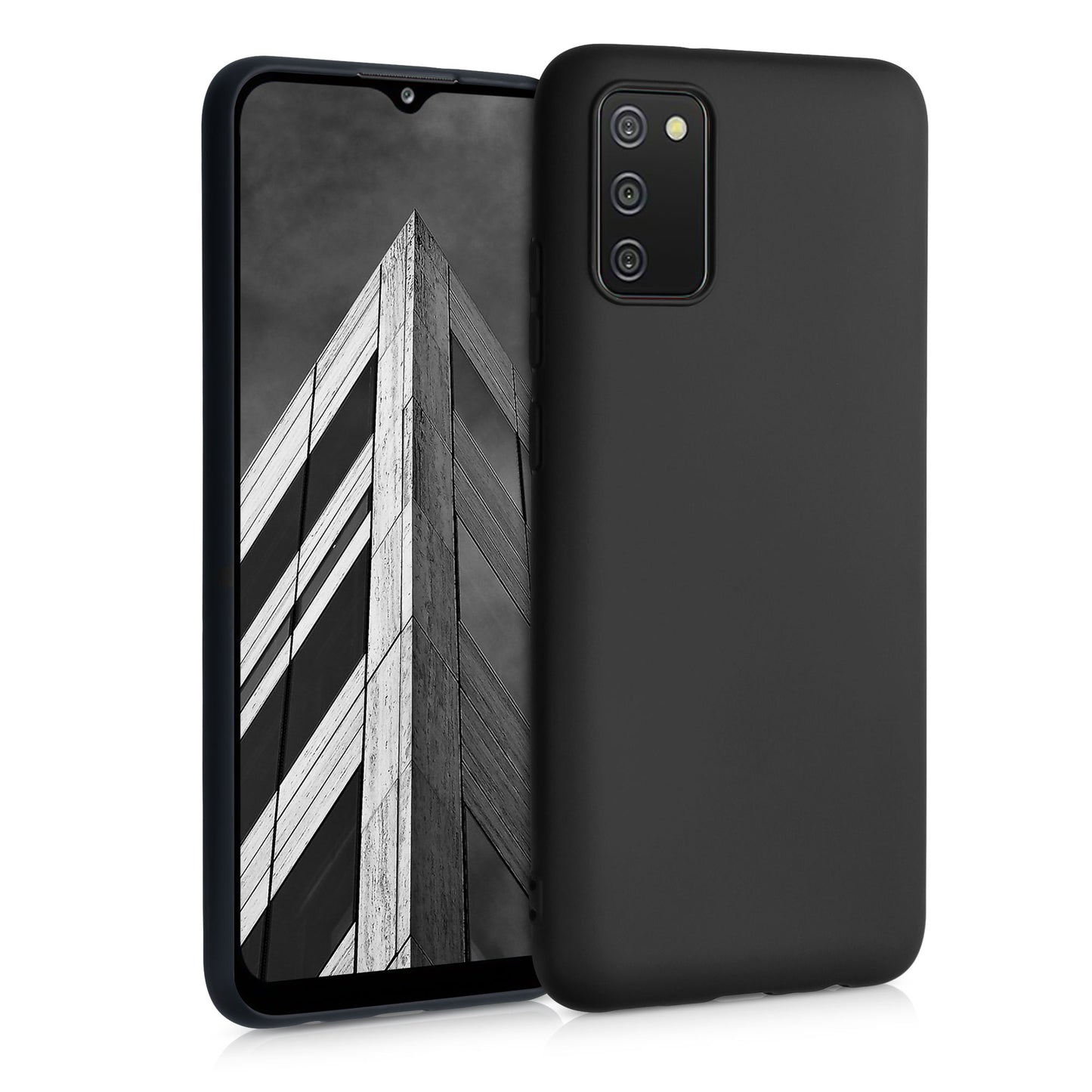 kwmobile Handyhülle für Samsung Galaxy A02s Hülle - Kabelloses Laden - Schutzhülle Cover