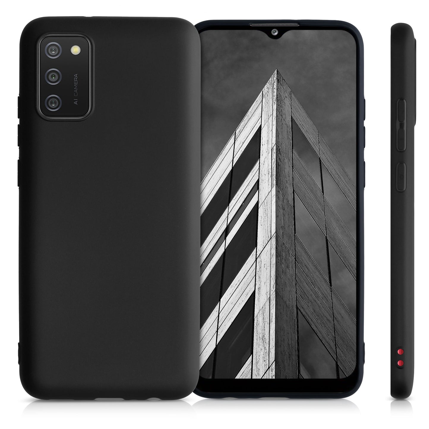 kwmobile Handyhülle für Samsung Galaxy A02s Hülle - Kabelloses Laden - Schutzhülle Cover