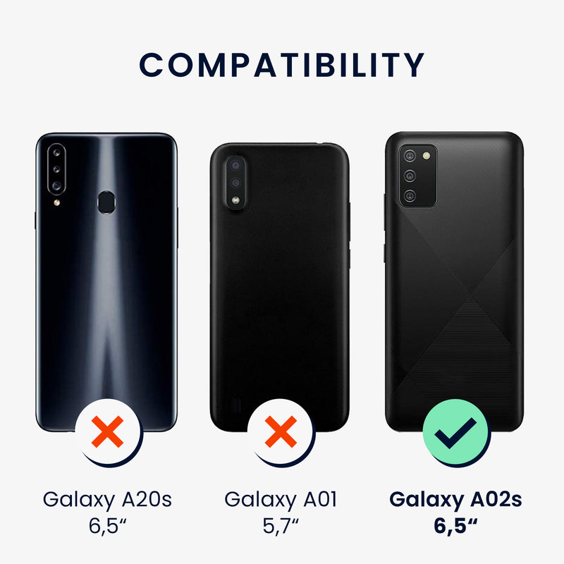 kwmobile Handyhülle für Samsung Galaxy A02s Hülle - Kabelloses Laden - Schutzhülle Cover