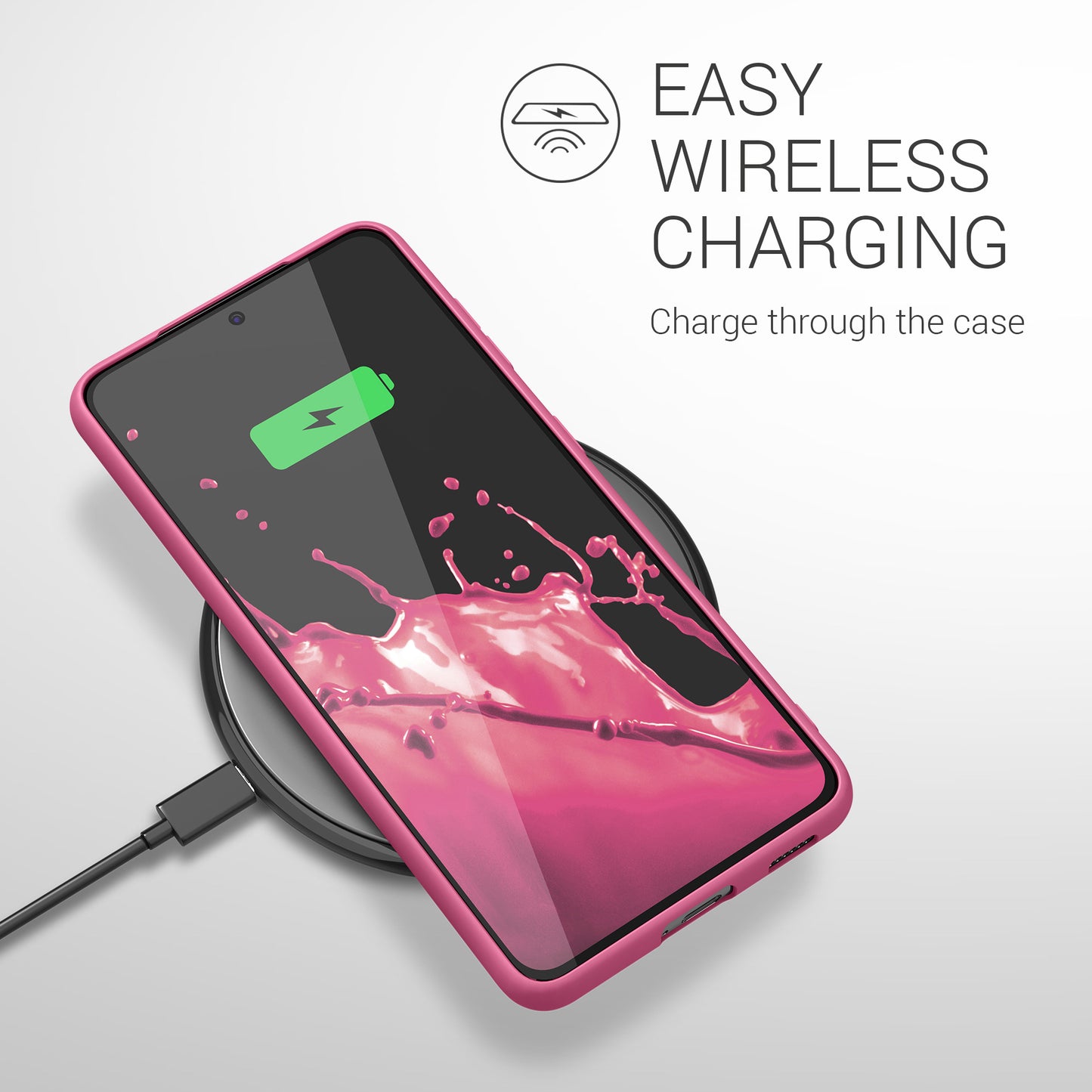 kwmobile Handyhülle für Samsung Galaxy S21 - Kabelloses Laden - Schutzhülle Cover