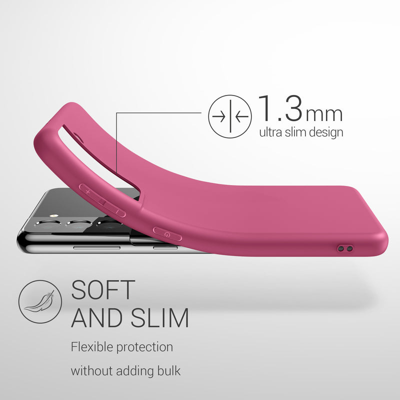 kwmobile Handyhülle für Samsung Galaxy S21 - Kabelloses Laden - Schutzhülle Cover