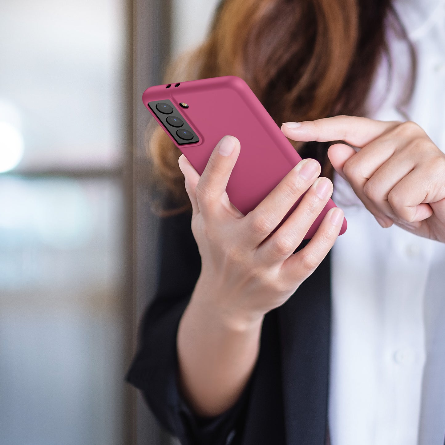 kwmobile Handyhülle für Samsung Galaxy S21 - Kabelloses Laden - Schutzhülle Cover