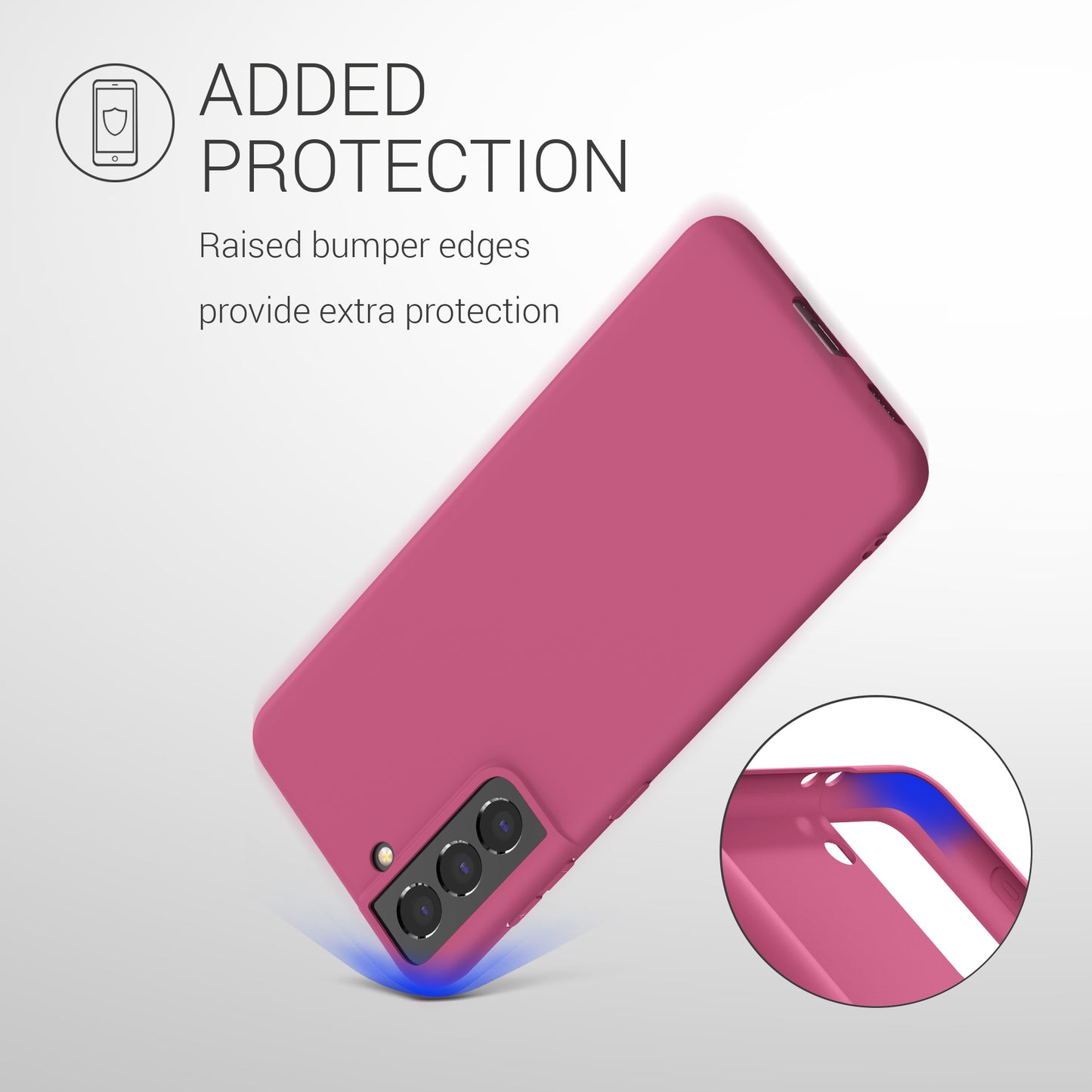 kwmobile Handyhülle für Samsung Galaxy S21 - Kabelloses Laden - Schutzhülle Cover