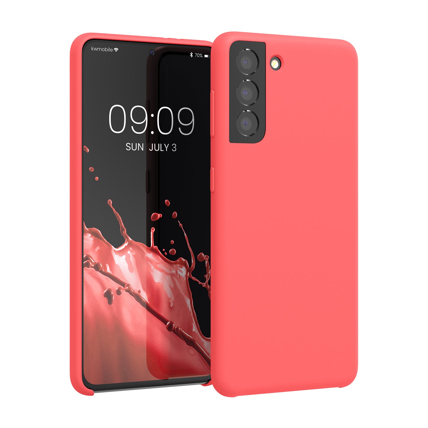 kwmobile Handyhülle für Samsung Galaxy S21 Hülle - Case Silikon - Kabelloses Laden - Schutzhülle Cover