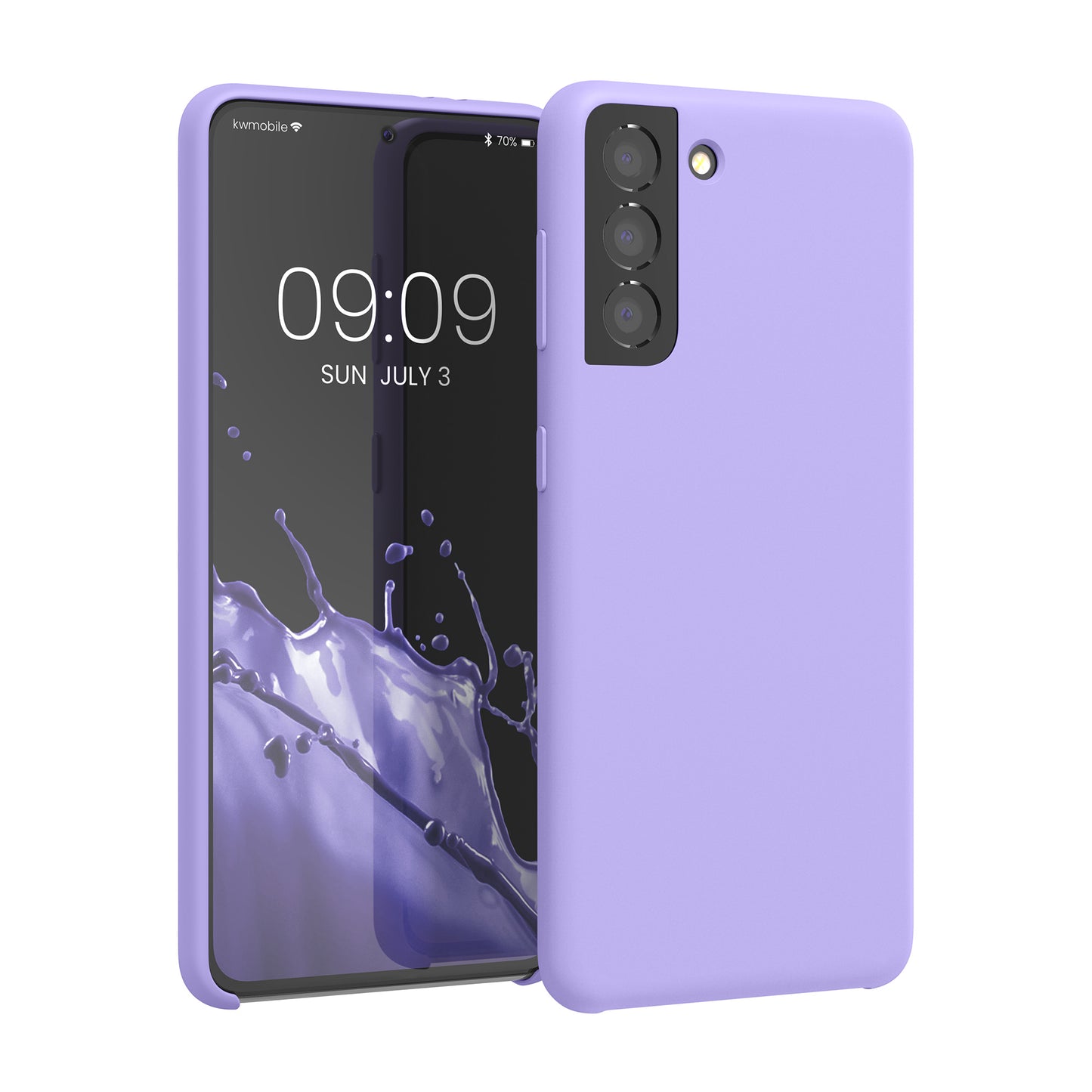 kwmobile Handyhülle für Samsung Galaxy S21 Hülle - Case Silikon - Kabelloses Laden - Schutzhülle Cover