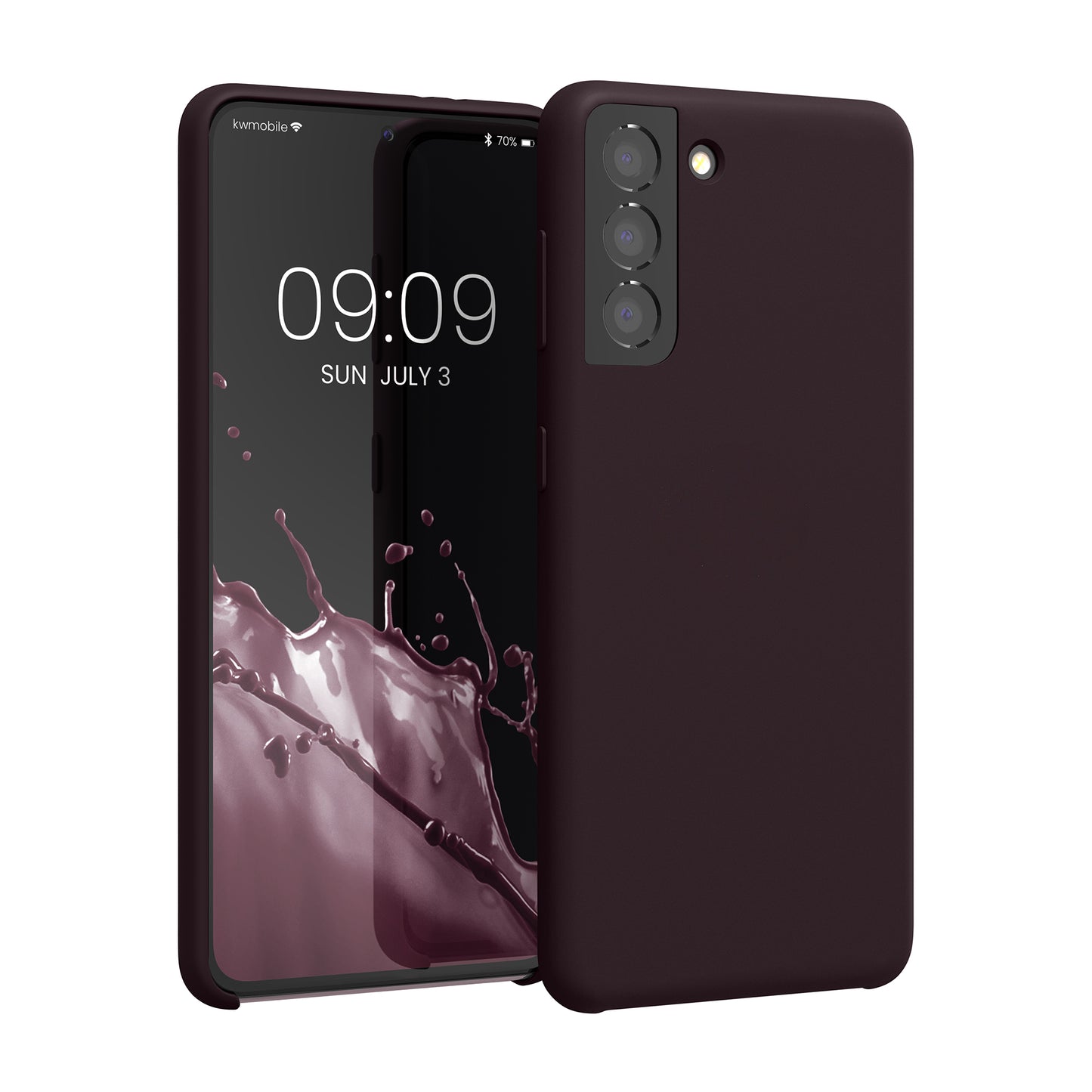 kwmobile Handyhülle für Samsung Galaxy S21 Hülle - Case Silikon - Kabelloses Laden - Schutzhülle Cover