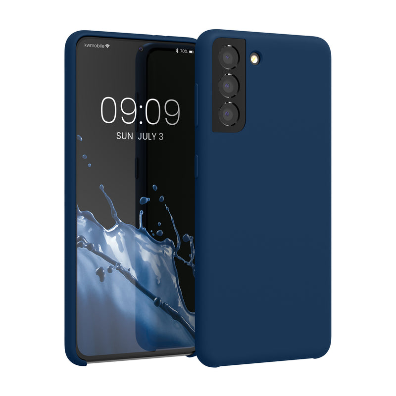 kwmobile Handyhülle für Samsung Galaxy S21 Hülle - Case Silikon - Kabelloses Laden - Schutzhülle Cover