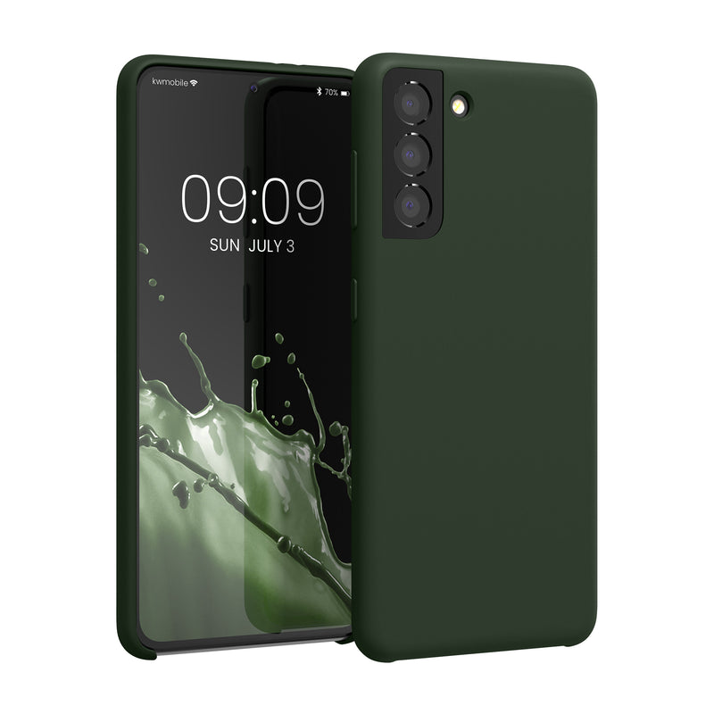 kwmobile Handyhülle für Samsung Galaxy S21 Hülle - Case Silikon - Kabelloses Laden - Schutzhülle Cover