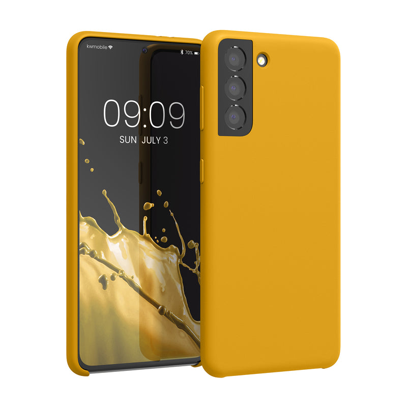 kwmobile Handyhülle für Samsung Galaxy S21 Hülle - Case Silikon - Kabelloses Laden - Schutzhülle Cover