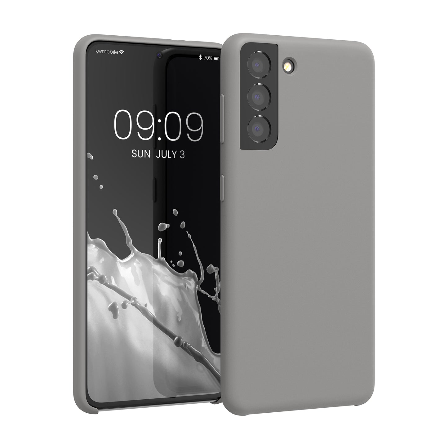 kwmobile Handyhülle für Samsung Galaxy S21 Hülle - Case Silikon - Kabelloses Laden - Schutzhülle Cover