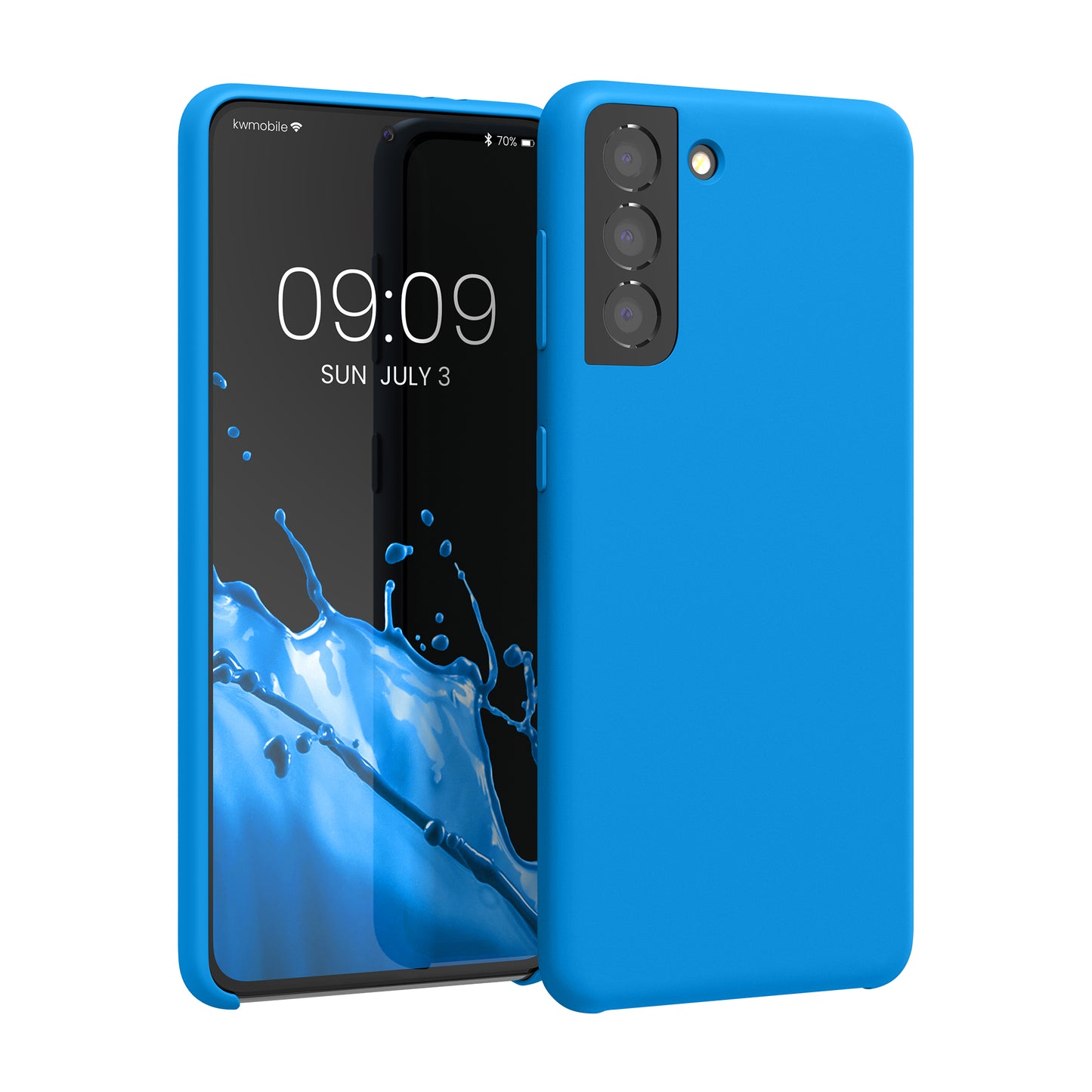 kwmobile Handyhülle für Samsung Galaxy S21 Hülle - Case Silikon - Kabelloses Laden - Schutzhülle Cover