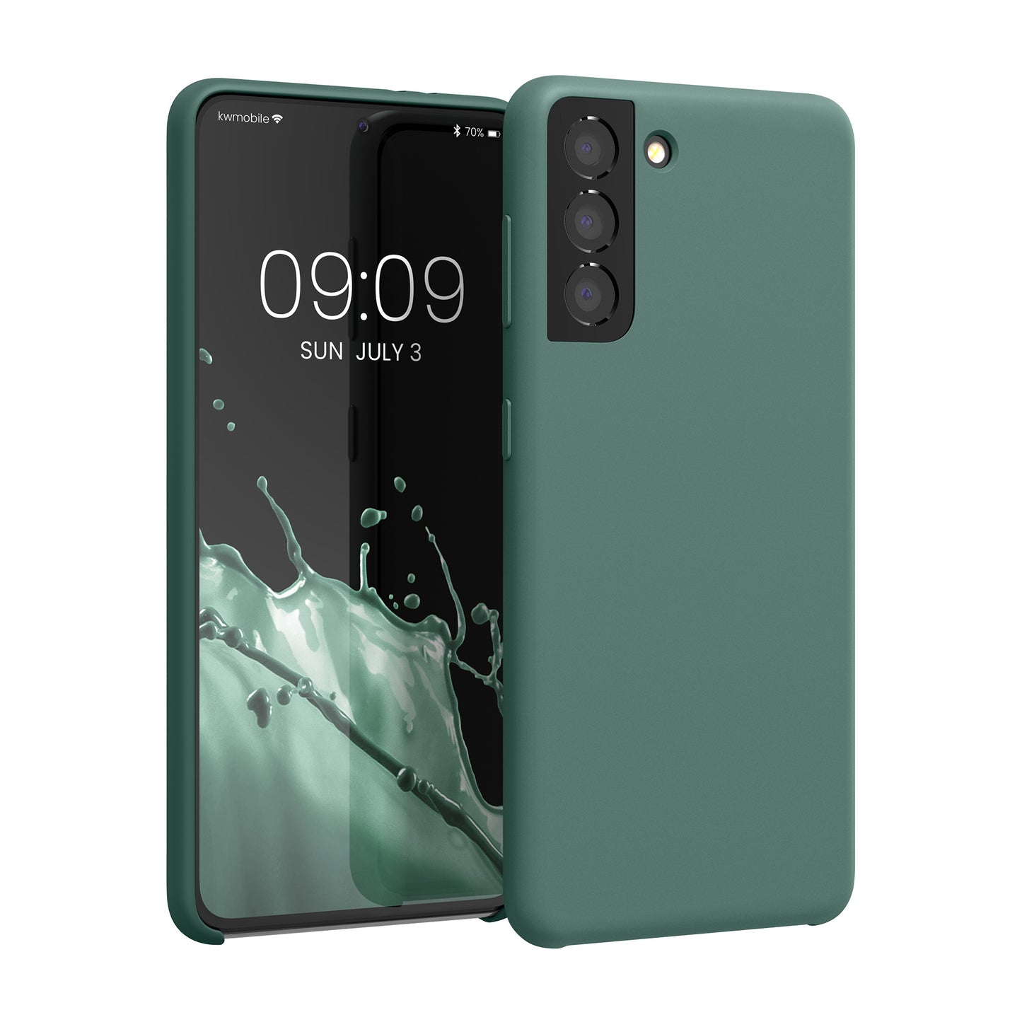 kwmobile Handyhülle für Samsung Galaxy S21 Hülle - Case Silikon - Kabelloses Laden - Schutzhülle Cover