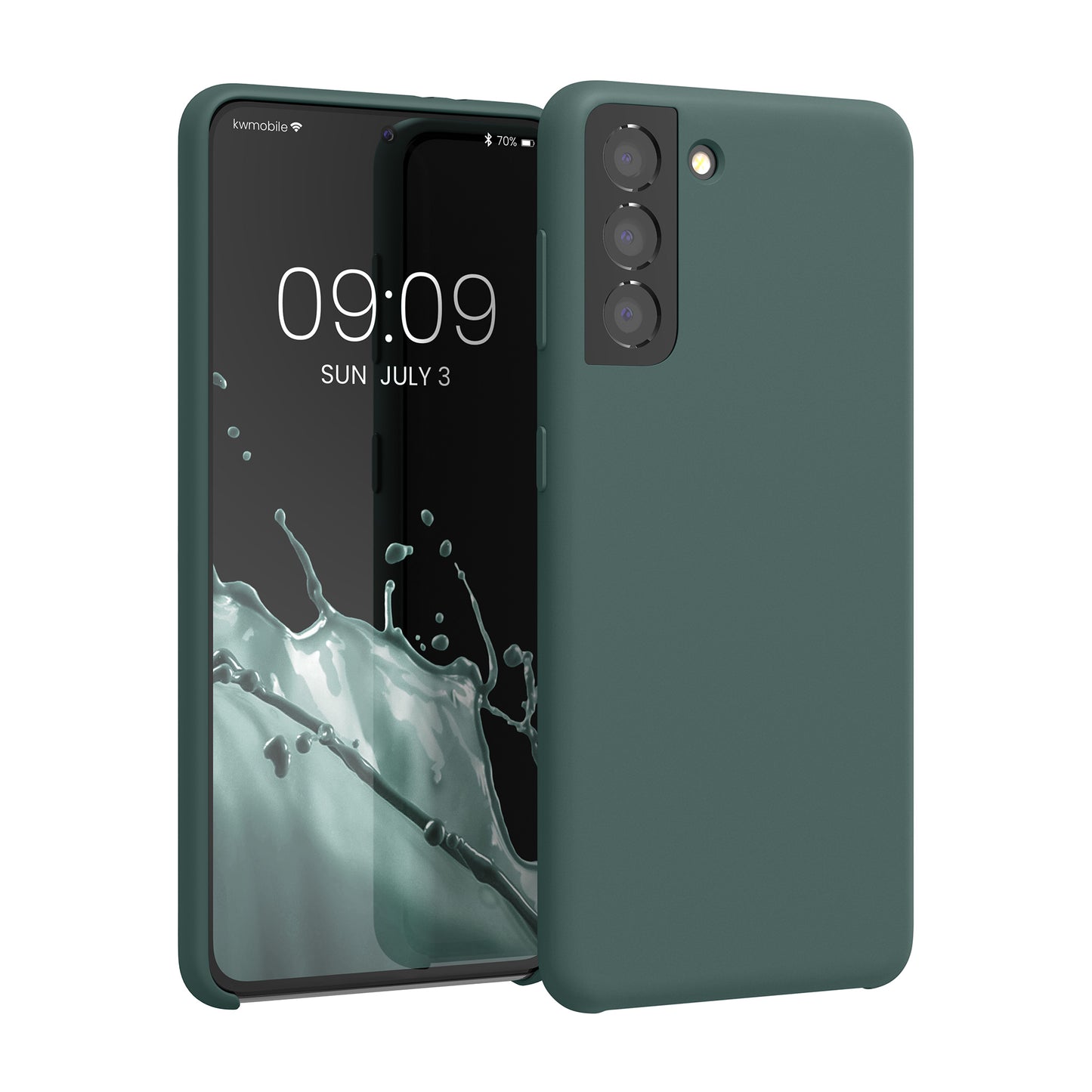 kwmobile Handyhülle für Samsung Galaxy S21 Hülle - Case Silikon - Kabelloses Laden - Schutzhülle Cover