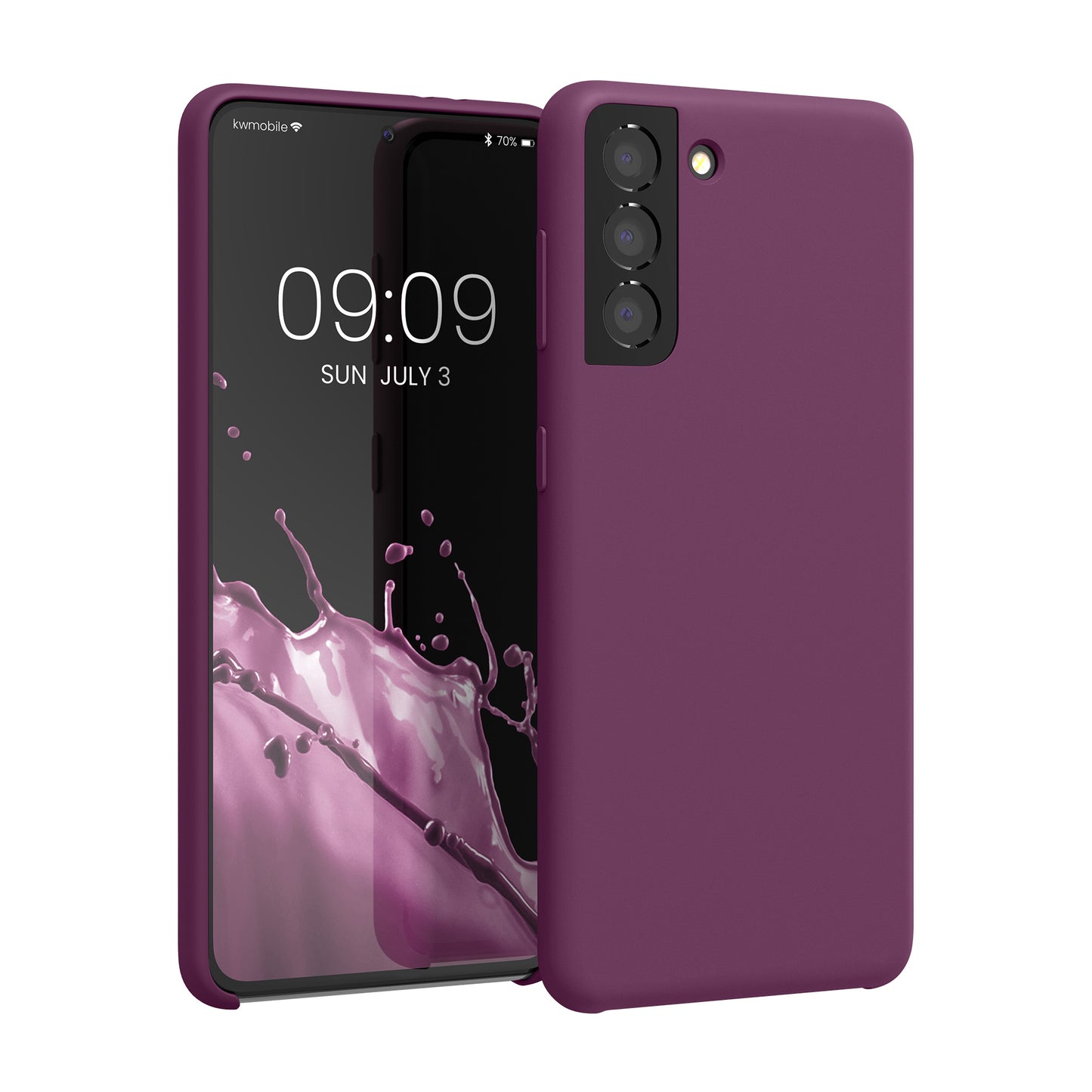 kwmobile Handyhülle für Samsung Galaxy S21 Hülle - Case Silikon - Kabelloses Laden - Schutzhülle Cover