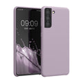 kwmobile Handyhülle für Samsung Galaxy S21 Hülle - Case Silikon - Kabelloses Laden - Schutzhülle Cover