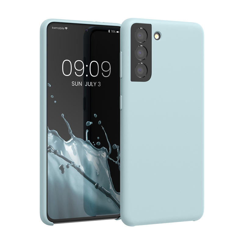 kwmobile Handyhülle für Samsung Galaxy S21 Hülle - Case Silikon - Kabelloses Laden - Schutzhülle Cover