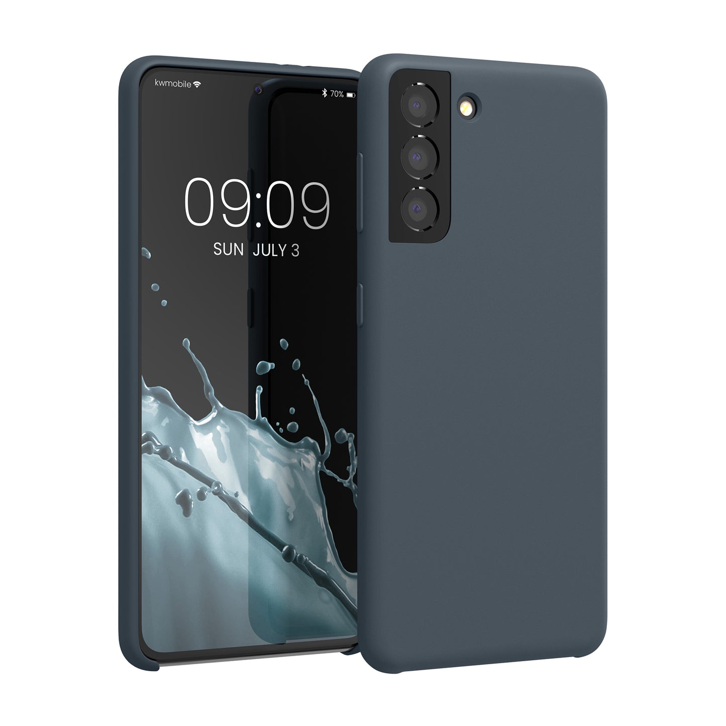 kwmobile Handyhülle für Samsung Galaxy S21 Hülle - Case Silikon - Kabelloses Laden - Schutzhülle Cover