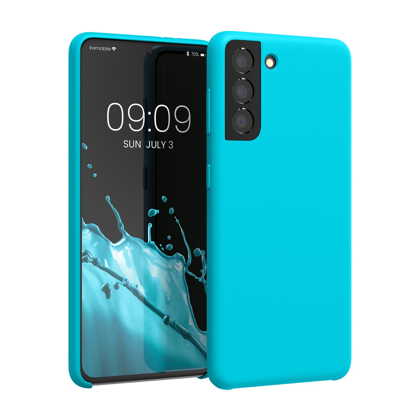 kwmobile Handyhülle für Samsung Galaxy S21 Hülle - Case Silikon - Kabelloses Laden - Schutzhülle Cover