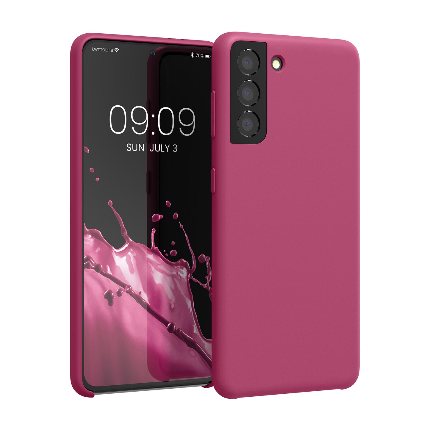 kwmobile Handyhülle für Samsung Galaxy S21 Hülle - Case Silikon - Kabelloses Laden - Schutzhülle Cover