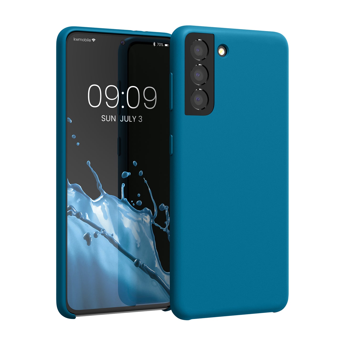 kwmobile Handyhülle für Samsung Galaxy S21 Hülle - Case Silikon - Kabelloses Laden - Schutzhülle Cover