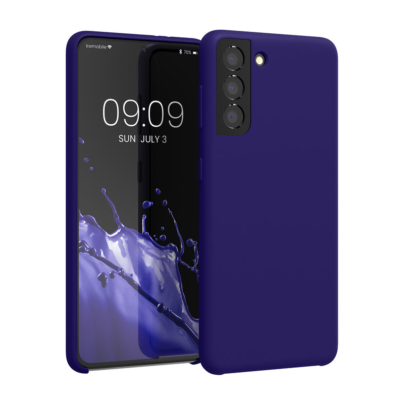 kwmobile Handyhülle für Samsung Galaxy S21 Hülle - Case Silikon - Kabelloses Laden - Schutzhülle Cover