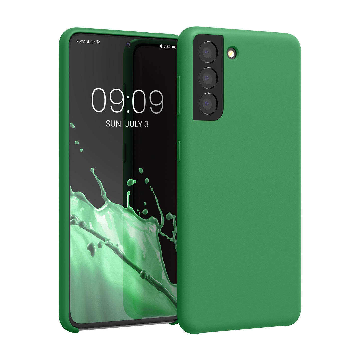 kwmobile Handyhülle für Samsung Galaxy S21 Hülle - Case Silikon - Kabelloses Laden - Schutzhülle Cover