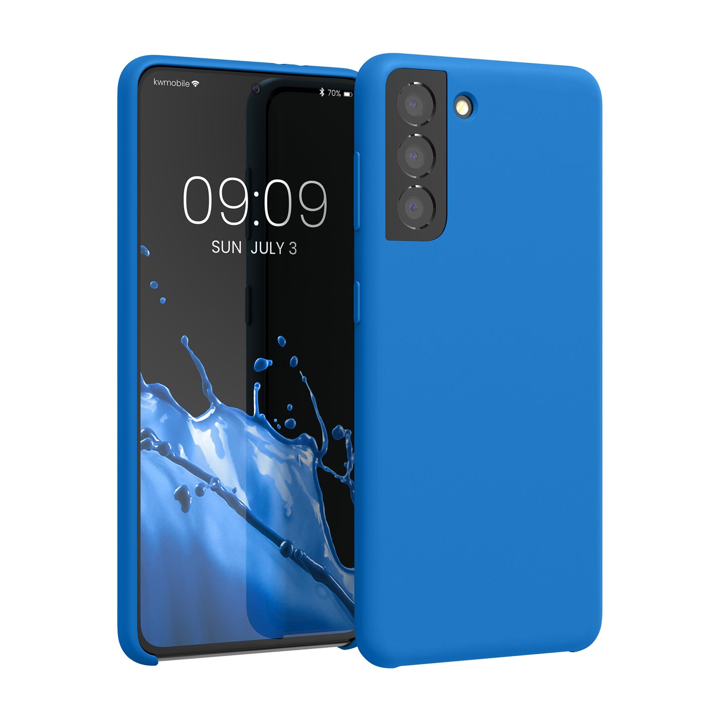 kwmobile Handyhülle für Samsung Galaxy S21 Hülle - Case Silikon - Kabelloses Laden - Schutzhülle Cover