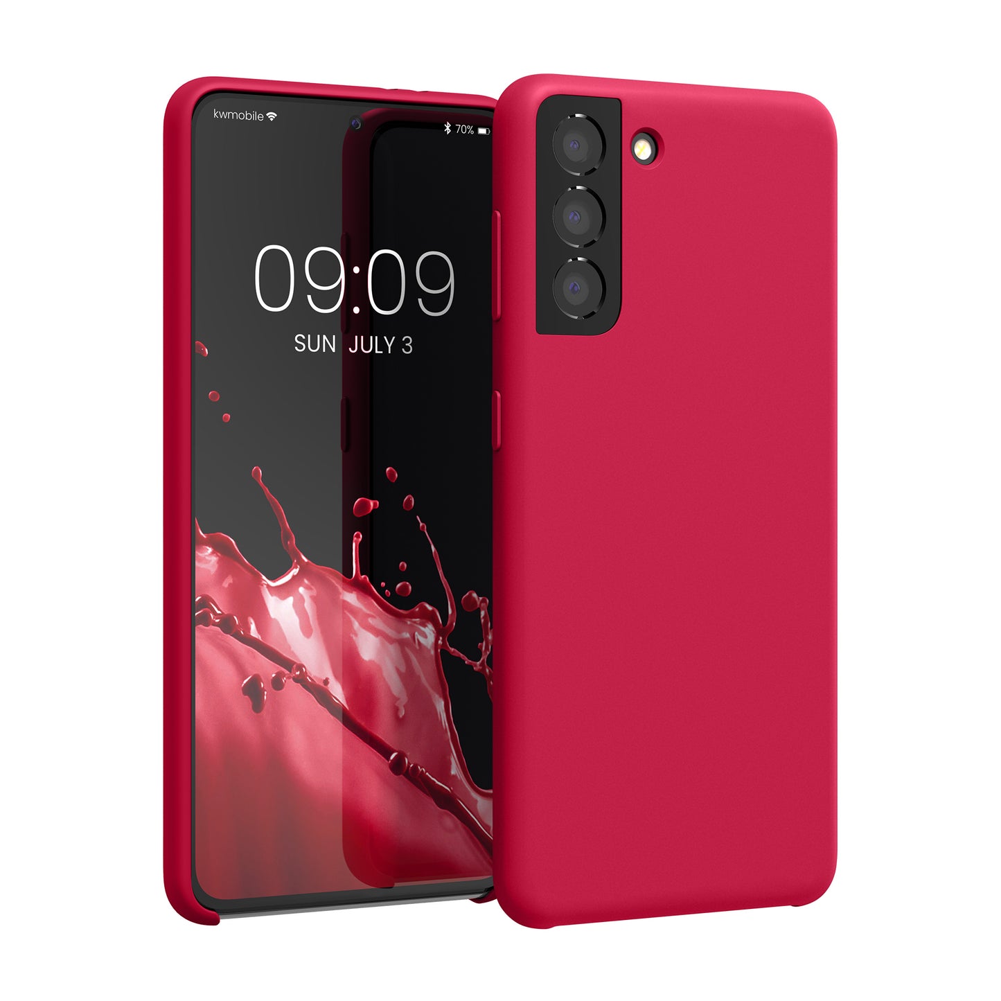 kwmobile Handyhülle für Samsung Galaxy S21 Hülle - Case Silikon - Kabelloses Laden - Schutzhülle Cover