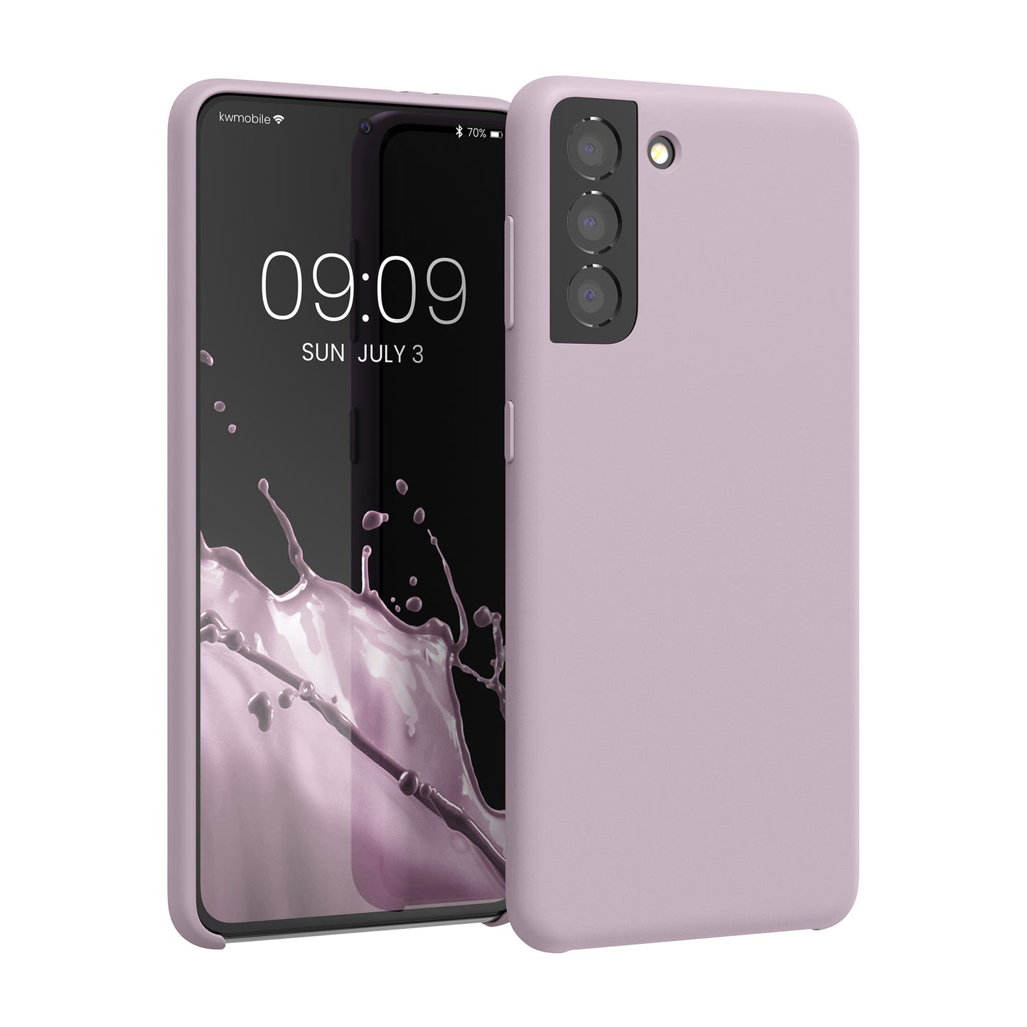 kwmobile Handyhülle für Samsung Galaxy S21 Hülle - Case Silikon - Kabelloses Laden - Schutzhülle Cover